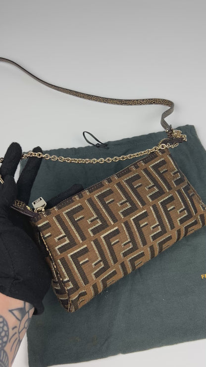 Fendi Zucca 2-Way Pochette Bag