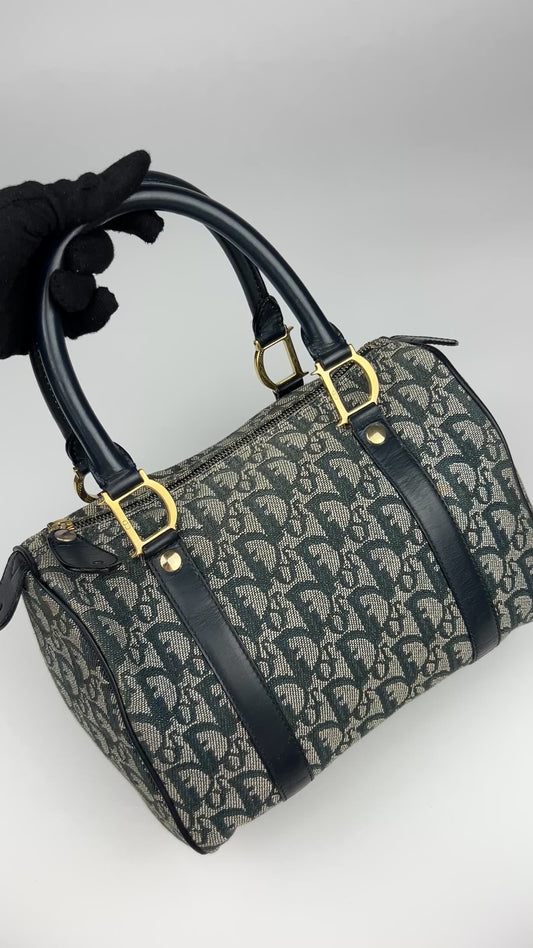 Dior Monogram Trotter Boston Bag 2002
