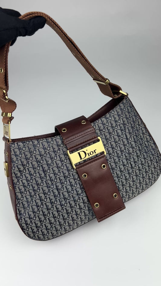 Dior Monogram Columbus Hobo Bag 2002