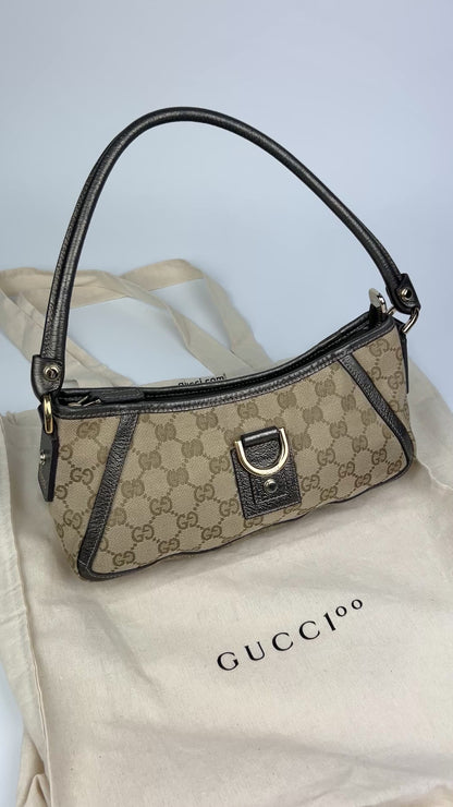 Pre-owned Gucci Monogram Abbey Bag