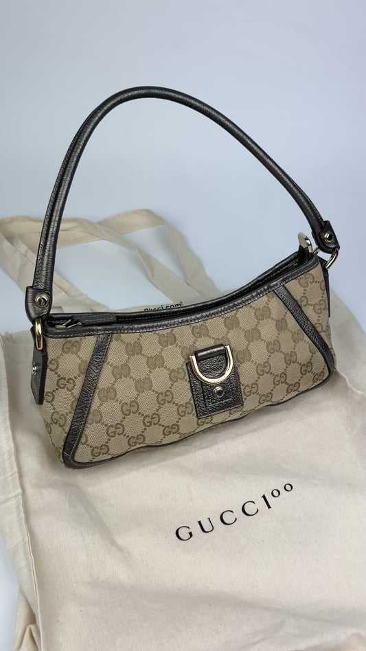 Pre-owned Gucci Monogram Abbey Bag