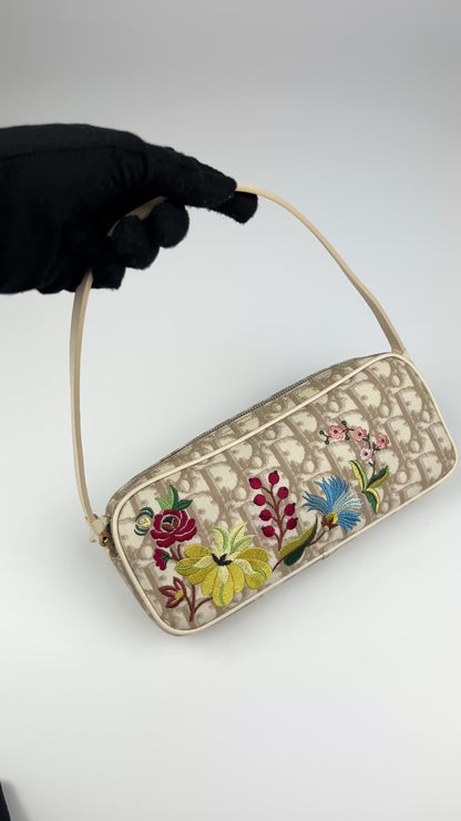Dior Monogram Embroidered Pochette Bag 2005