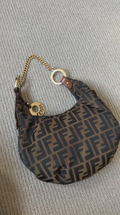 Fendi Zucca Chain Strap Bag