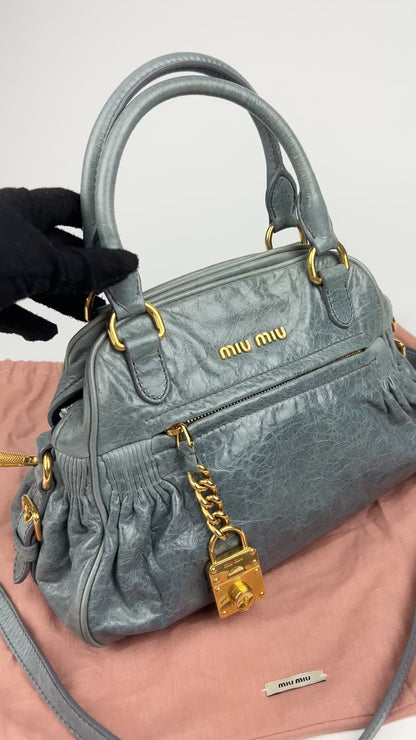 Miu Miu Nappa Charm Leather Bag 2009