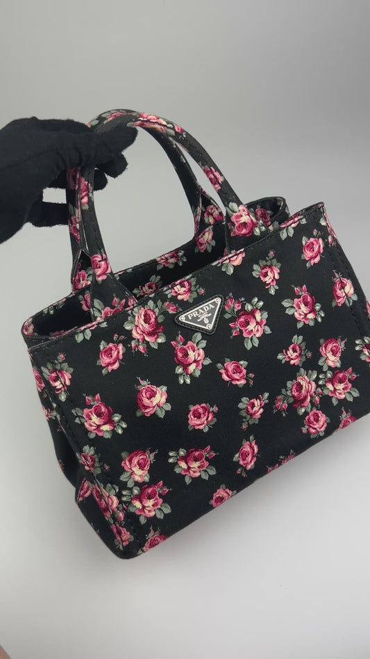 Prada Floral Canapa Bag