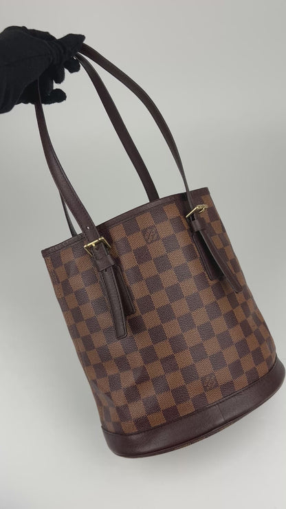 Pre-owned Louis Vuitton Damier Ebene Bucket Bag 1998