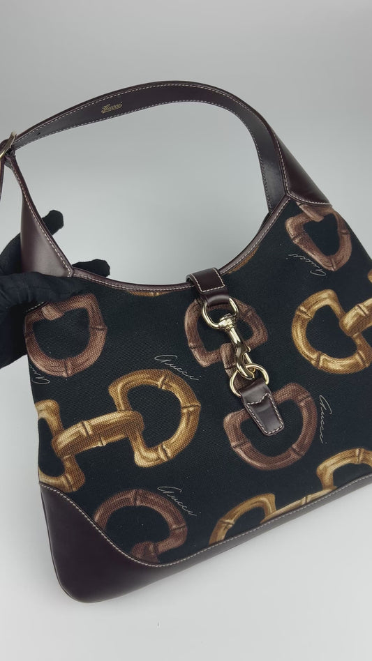 Gucci Horsebit Print Jackie Bag