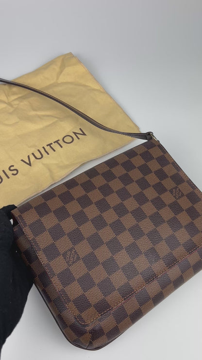 Louis Vuitton Damier Ebene Musette Cross Body Bag 2006