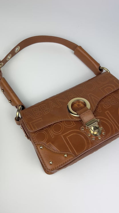 Dolce & Gabbana Leather Baguette Shoulder Bag