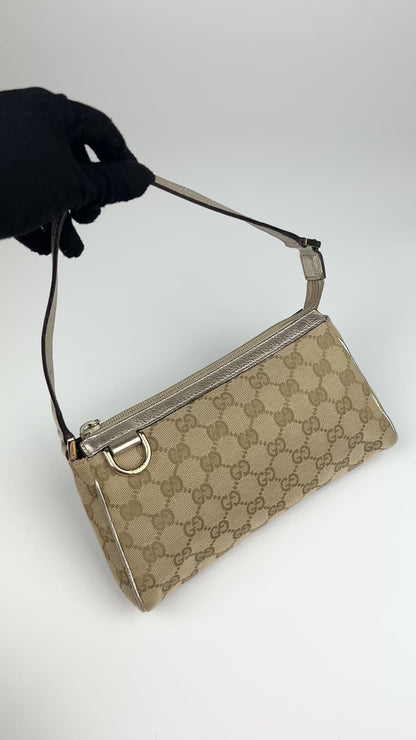 Gucci Monogram D-Ring Pochette Bag