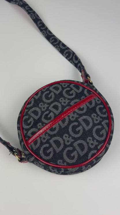 Dolce & Gabbana Monogram Denim Cross Body Bag
