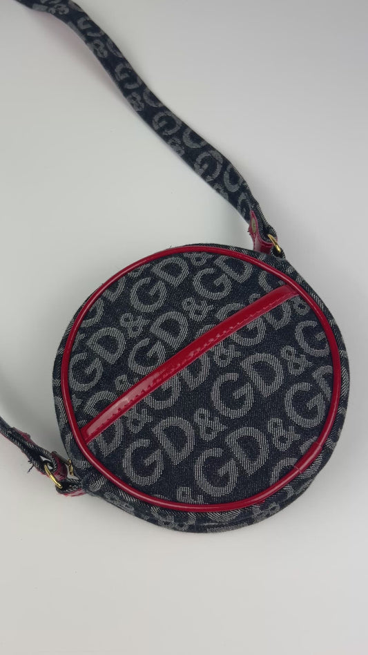 Dolce & Gabbana Monogram Denim Cross Body Bag