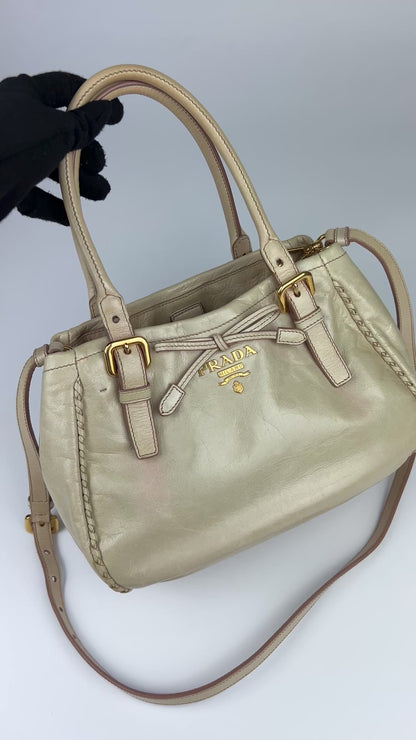 Prada Vitello Shine 2-Way Bow Bag