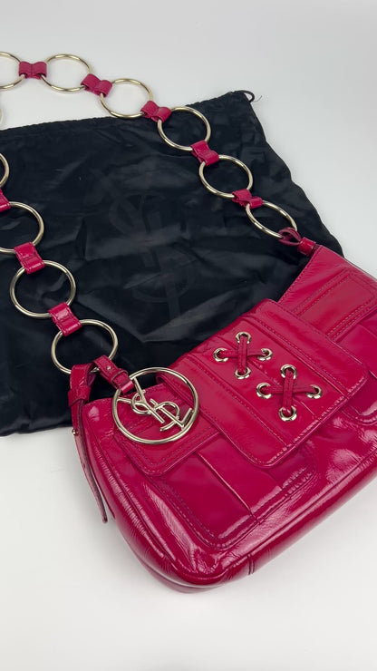 Yves Saint Laurent La Parisienne Patent O-Ring Strap Bag 2005