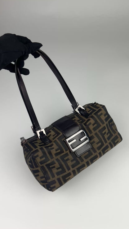 Fendi Zucca Box Baguette Bag