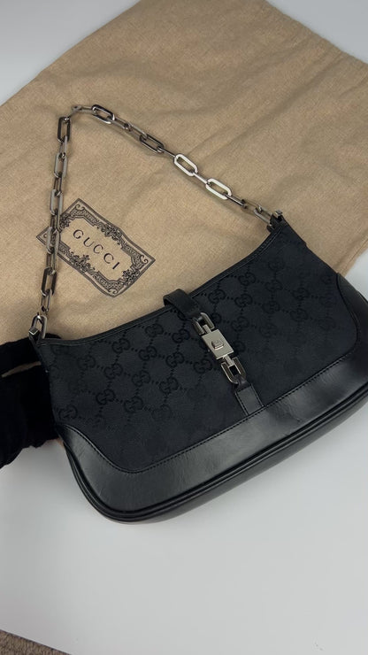 Gucci Monogram Chain Strap Mini Jackie Bag (Restored)