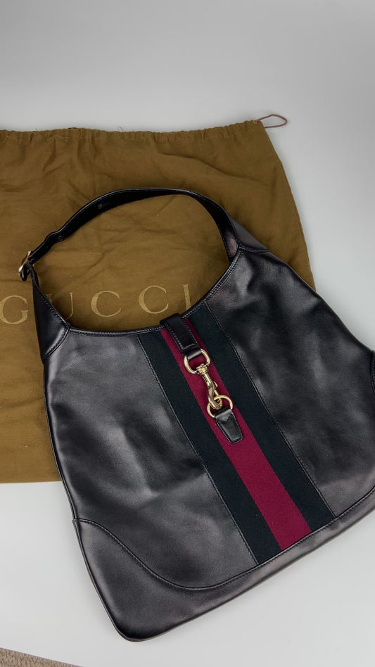 Gucci XL Jackie Leather Hobo Bag