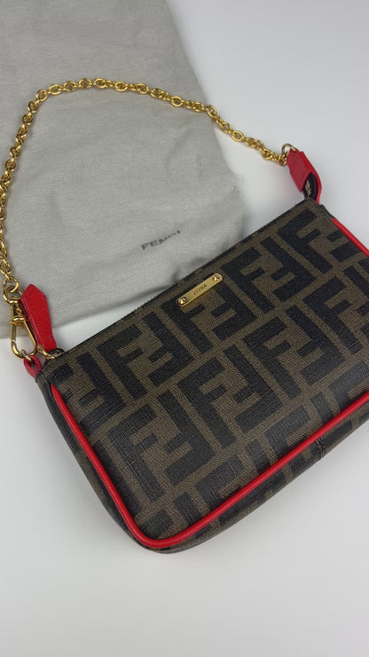Fendi Zucca Chain Pochette Bag