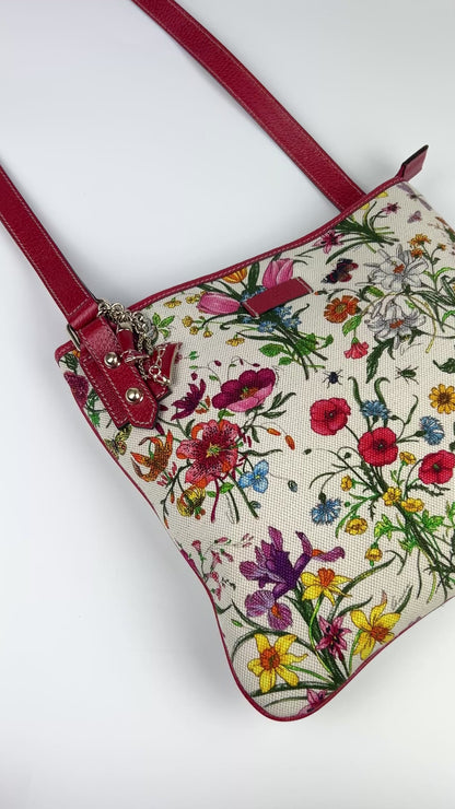 Gucci Floral Charm Cross Body Bag
