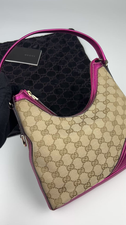 Gucci Monogram Britt Hobo Bag