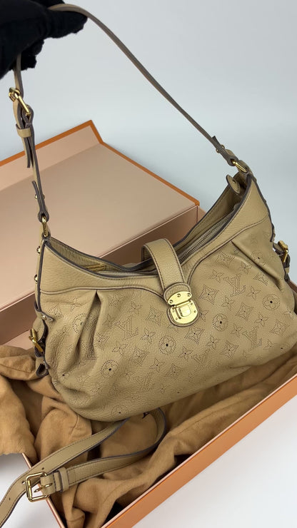 Louis Vuitton Leather Mahina Biscuit Monogram 2-Way Bag 2009