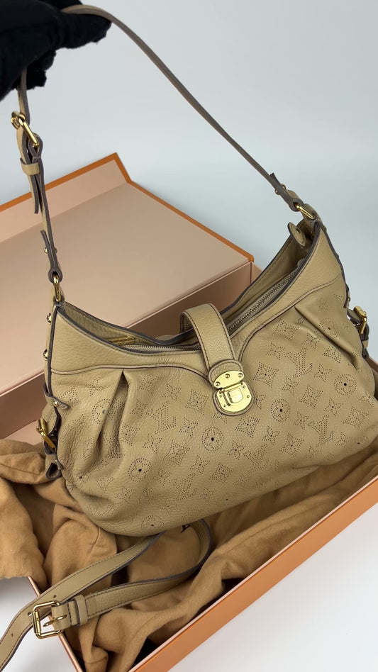 Louis Vuitton Leather Mahina Biscuit Monogram 2-Way Bag 2009
