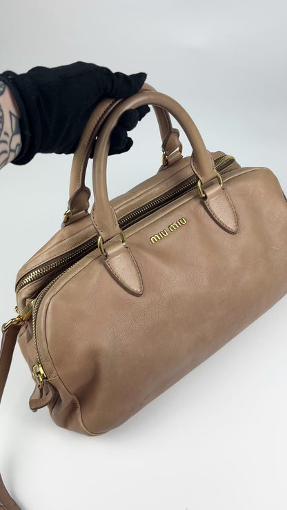 Miu Miu Leather Hobo Bag